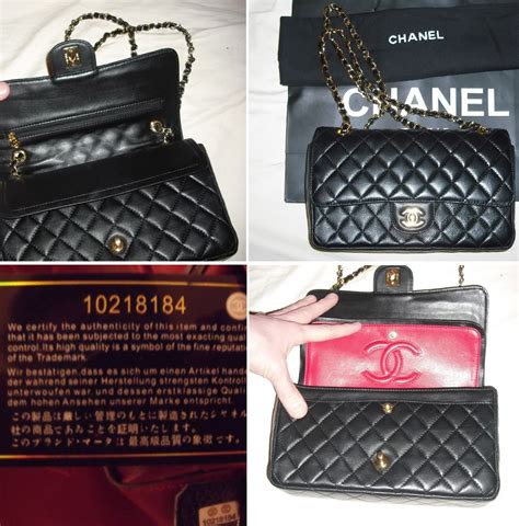 pochette chanel nera rossa fake|real Chanel purse.